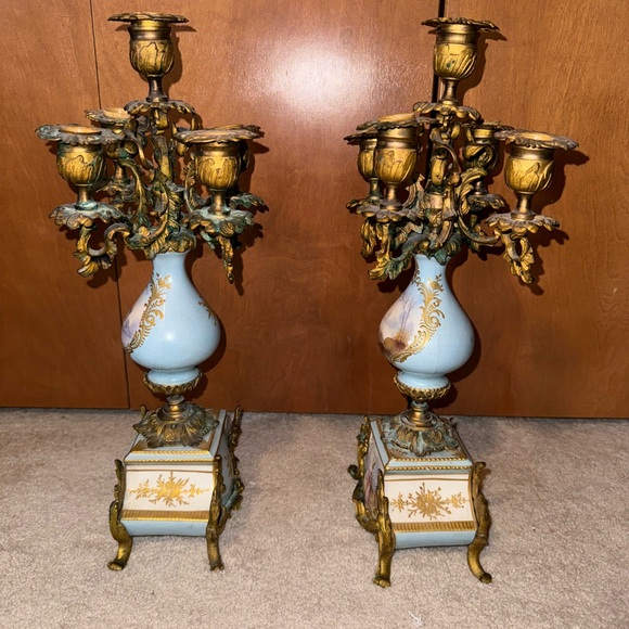 Rare vintage victorian candle stick holders - Picture 14 of 16